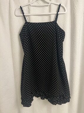 Black Polka Dot Spaghetti-Strap Dress